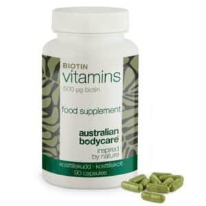 Biotin 500 Âµg - kosttilskud med vitamin B7 - 90 stk. â Biotin 500 Âµg med vitamin B7 - 90 tabletter til hud, hår og slimhinder. Indeholder biotin, Medicago sativa og vegetabilsk cellulose. - 2 stk.